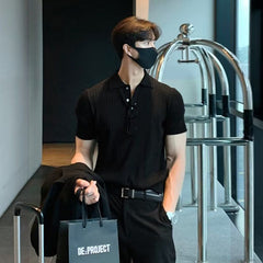 Classic Knit Polo Shirt for Men