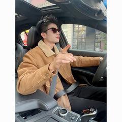 Men’s Faux Shearling Suede Jacket