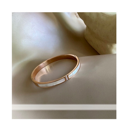 White Mother-of-Pearl & Zircon Oval Bracelets – Elegant, Timeless Design