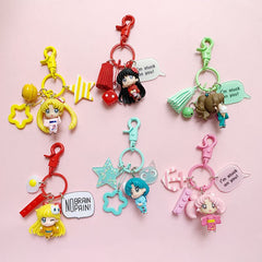 Cute Sailor Moon Keychain – Korean INS Style Girly Car Keychain for Couples