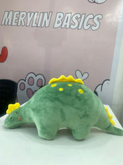 Adorable Pink, Green And Yellow Stegosaurus Plush Toy - Ultra-Soft Stuffed Dinosaur Pillow for Kids & Gifts