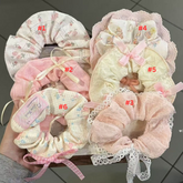 Ballet Princess Bow Lace Scrunchie – Korean Cute Cream Hair Tie