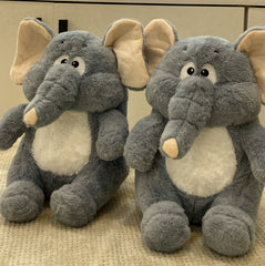 Grey Stuffed Elephant Plush Animal Soft Toy for Kids