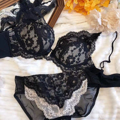 Red Lace Wireless Push-Up Bra for Small Bust Bridal Lingerie