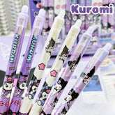 Kuromi Erasable Gel Pen 0.5mm Blue-Black Ink – Aesthetic School Pen for Kids