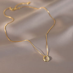 Minimal Geometric Collarbone Necklace for Women, Light Luxury Design Chain