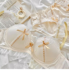 Lolita Style Push Up Bra Set for Small Bust