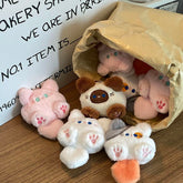 Cute Plush Long-Tail Cat Keychain – Soft Doll Pendant and Backpack Charm