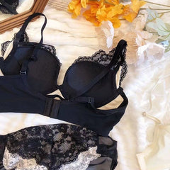 Red Lace Wireless Push-Up Bra for Small Bust Bridal Lingerie