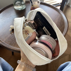 Cute Embroidered Cat Makeup Bag – Travel Pouch for Cosmetics, Period Essentials & Lipstick Storage