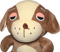 Sleepy Puppy Plush Toy - Tan and White Dog with Big Drooping Eyes - Ultra-Soft Stuffed Animal
