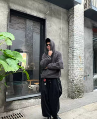 Unisex Heavyweight Boxy Hoodie – Short Fit Solid Color Streetwear Pullover