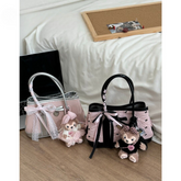 PARK DANCE Women’s Ballet-Inspired Tote Bag – Sweet and Edgy Bow Handbag