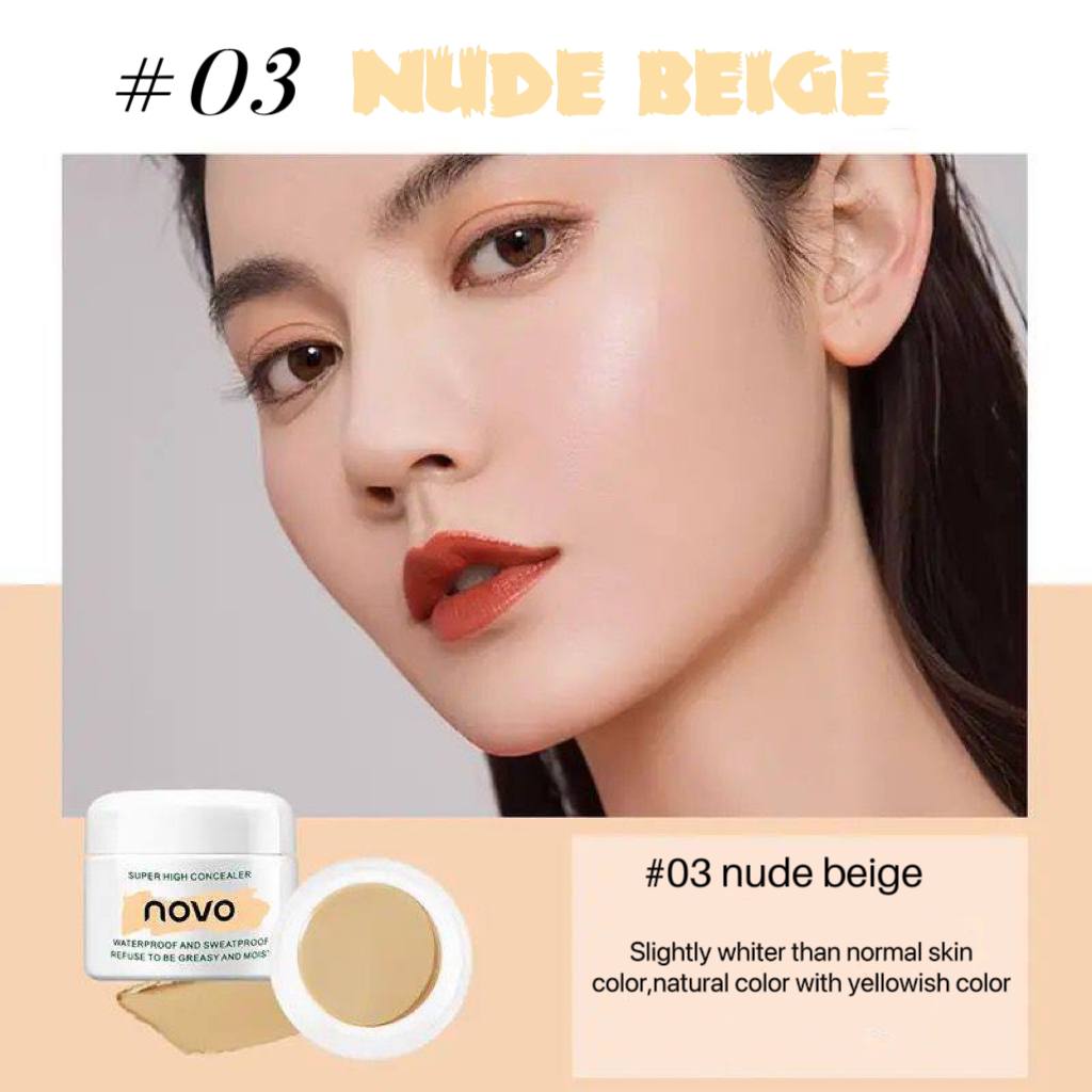 Novo’s Concealer Cream To Cover Spots Non Stick Powder Non Take Off Makeup Sweatproof Concealer Liquid Cover Acne Marks Cover Dark Circles