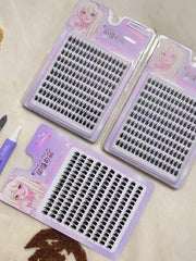 Enhance Your Gaze with Little Devil False Eyelashes - 10 Rows of Cute, Natural-Thick, Thin Stem Eyelashes for a Large Capacity Boost in Style!