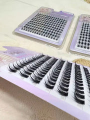 Enhance Your Gaze with Little Devil False Eyelashes - 10 Rows of Cute, Natural-Thick, Thin Stem Eyelashes for a Large Capacity Boost in Style!