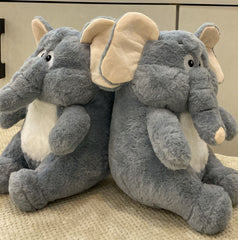 Grey Stuffed Elephant Plush Animal Soft Toy for Kids