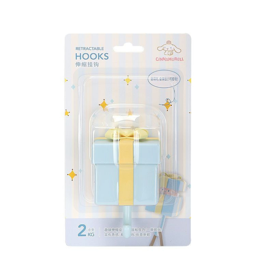 Sanrio Cartoon Square Adhesive Wall Hook – Creative No-Punch Hook for Home Use