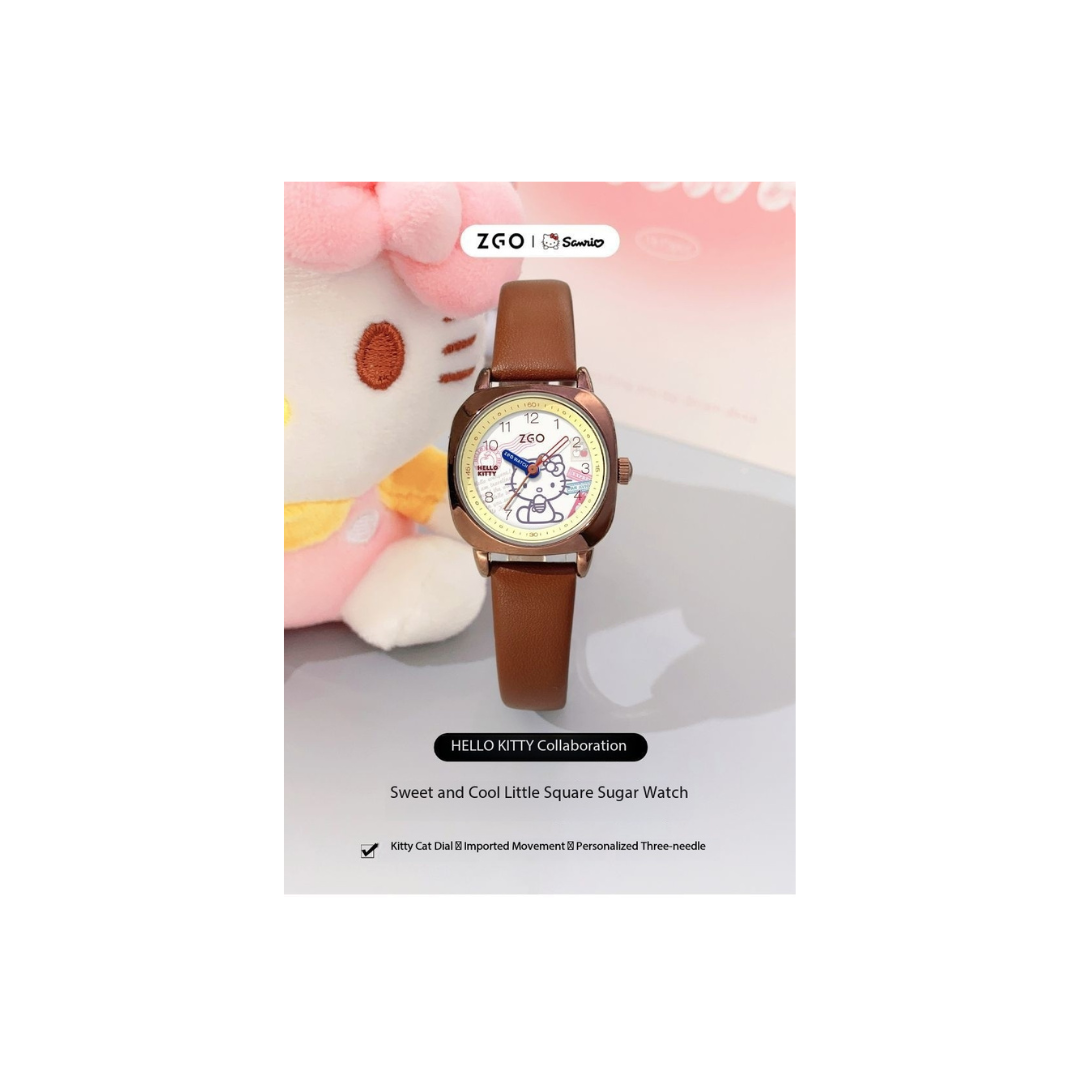 Hello Kitty Women's Quartz Watch – Retro Small Dial, Light Luxury Quartz Timepiece