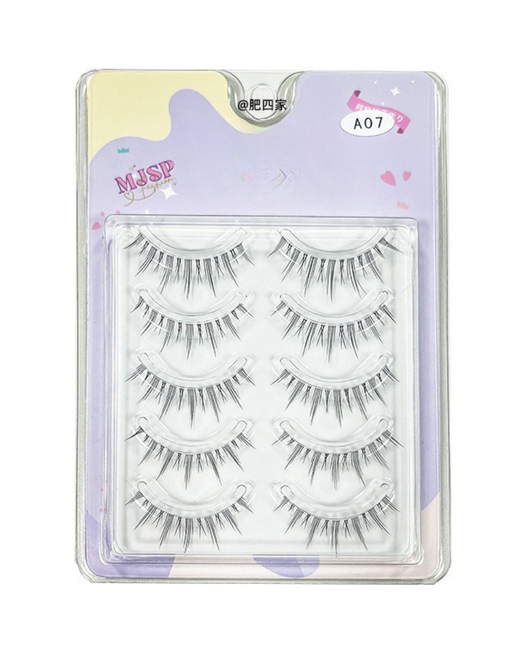 Natural False Eyelashes – A07 Transparent Band Anime Barbie Demon Style