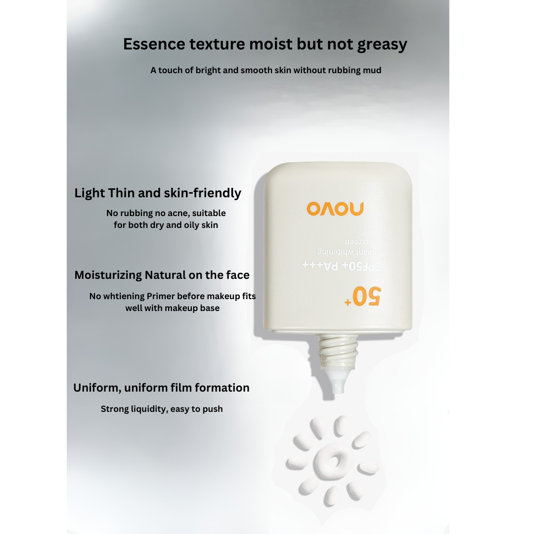 NOVO whitening sunscreen SPF50+ waterproof, sweat-proof and UV-proof