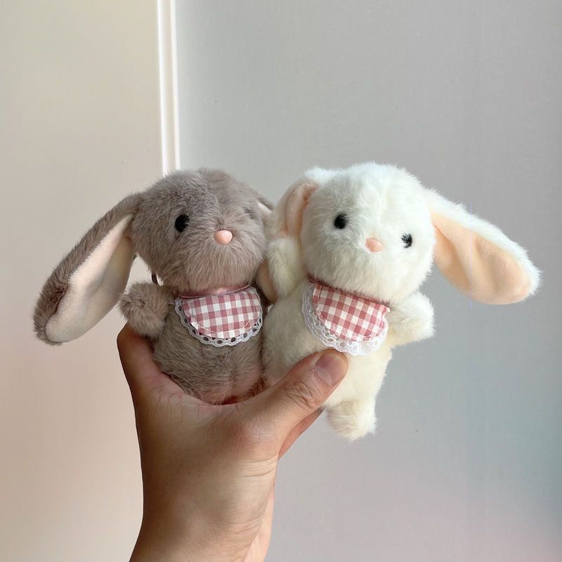 Cute Bunny Plush Keychain - Cartoon Couple Backpack Charm for Girls