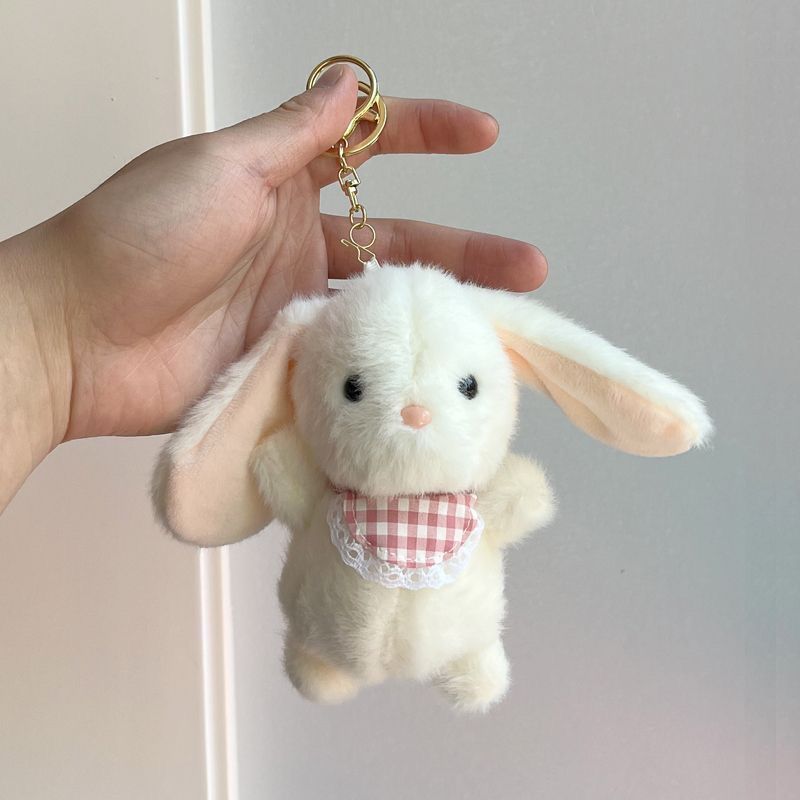 Cute Bunny Plush Keychain - Cartoon Couple Backpack Charm for Girls