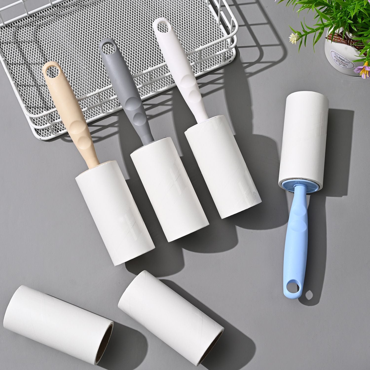 Standing Lint Roller – Pet Hair & Dust Remover with Tearable Sticky Rolls