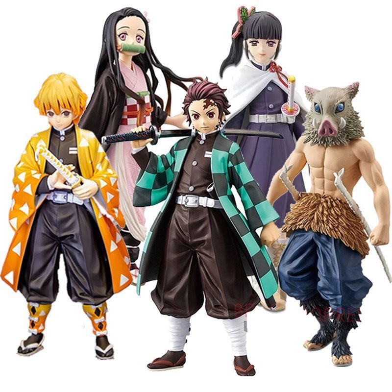 Demon Slayer Collectible Figurines - Tanjiro, Nezuko, Zenitsu & Hashira Models
