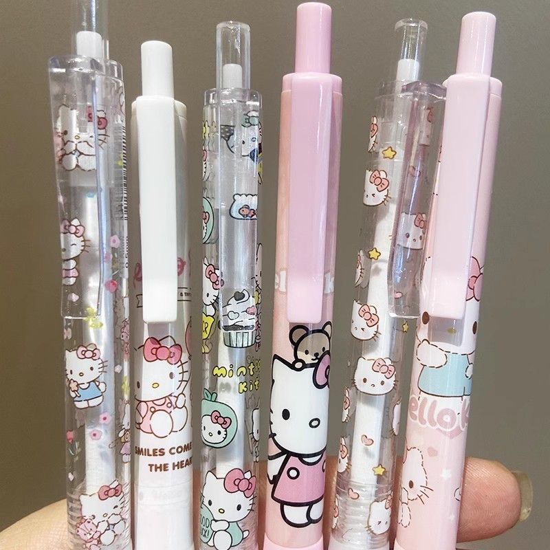 Limited Edition KT Cat Cloud Grip 0.5mm Fast-Drying Gel Pen – Smooth Writing, Aesthetic Push Button Pen for Students