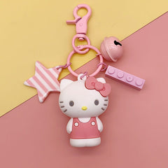 Miniso KT Cat Keychain Pendant – Cute DIY Hello Kitty Bag Charm, Creative Korean Style Keychain for Men and Women