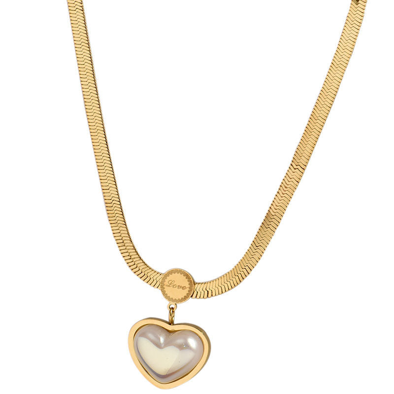 Vintage Pearl Necklace - Tarnish-Free Titanium Steel Light Luxury Jewelry