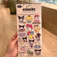 Sanrio 3D Bubble Stickers - Kuromi & My Melody Large Decorative Sticker Set