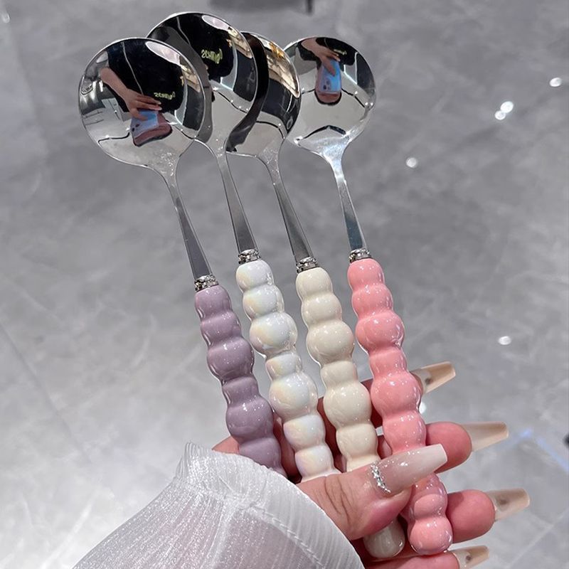 Pearl Stainless Steel Spoons – Set of 2 Stylish Western Soup Spoons