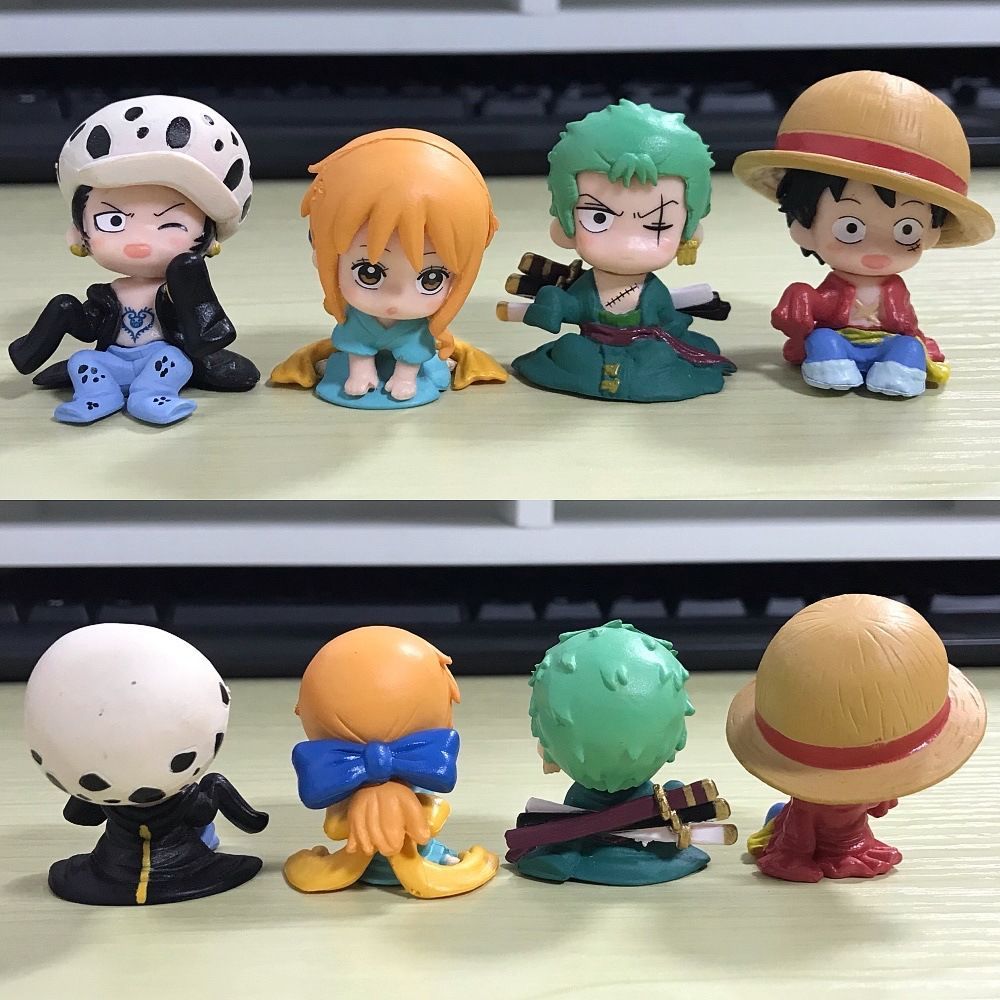 One Piece chibi Q-Version Figures - Luffy, Zoro & Nami Collectibles