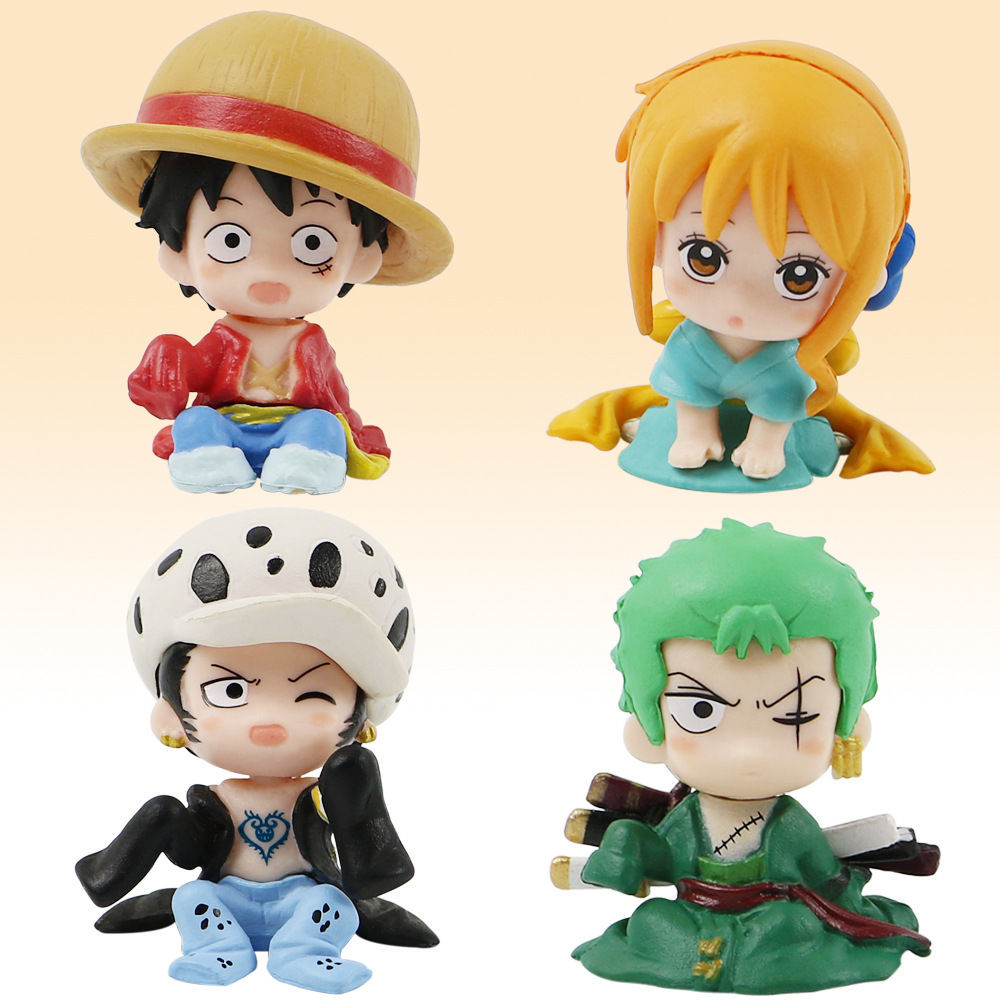 One Piece chibi Q-Version Figures - Luffy, Zoro & Nami Collectibles