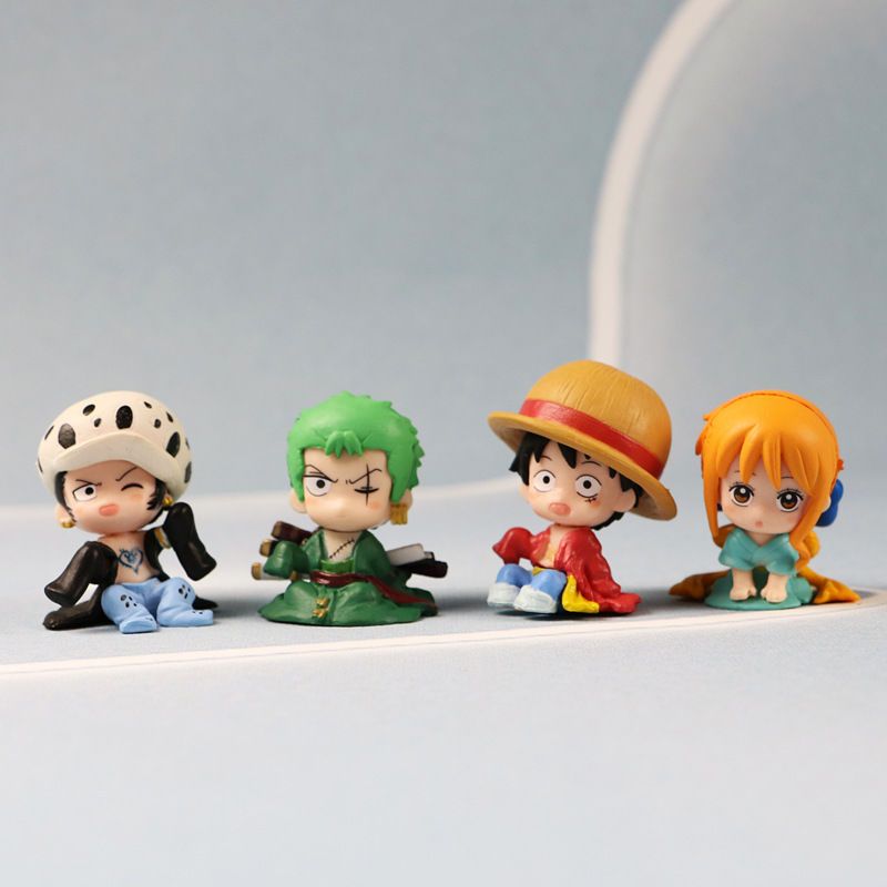 One Piece chibi Q-Version Figures - Luffy, Zoro & Nami Collectibles