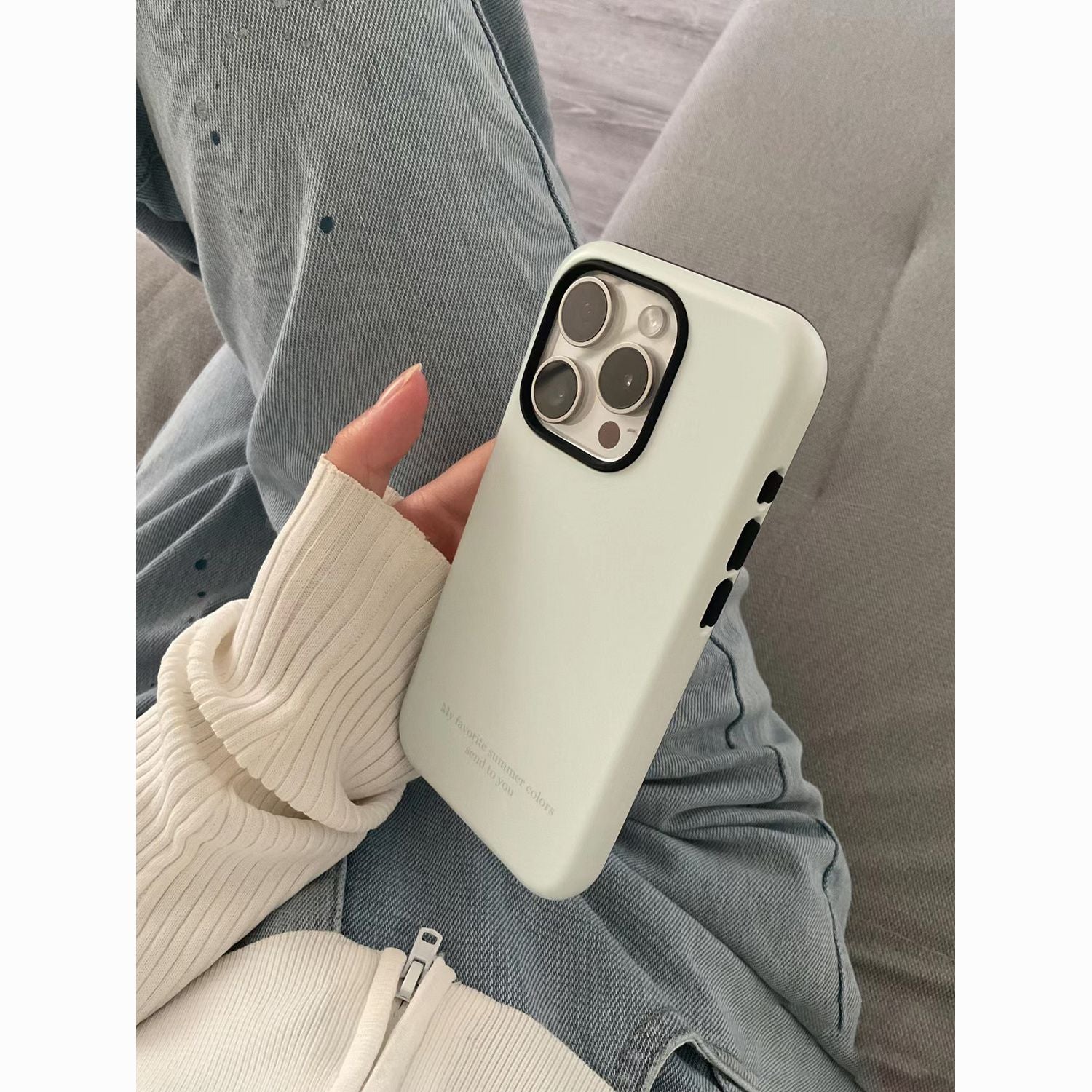 Korean INS Dual-Layer iPhone Case – Minimalist case for iPhone