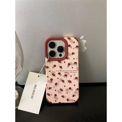 Vintage Floral Leather iPhone Case – Elegant & Protective for iPhone