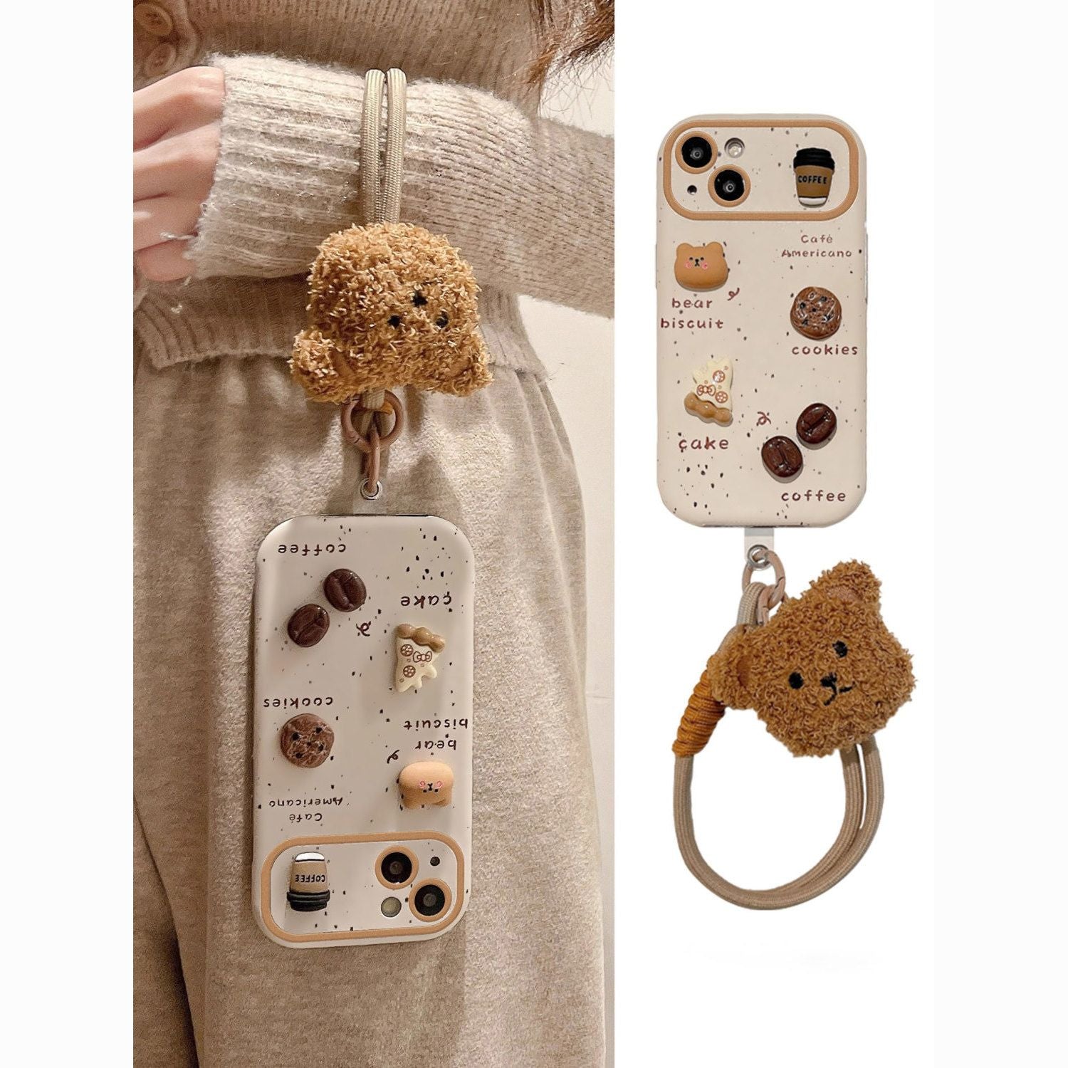 Coffee Bear Silicone Phone Case – Cute & Stylish Protection