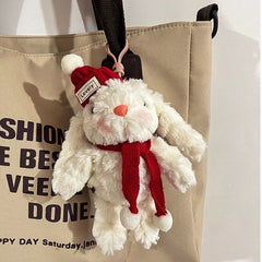 Wasteland-Style Lop-Eared Bunny Keychain – Soft & Trendy Plush Accessory