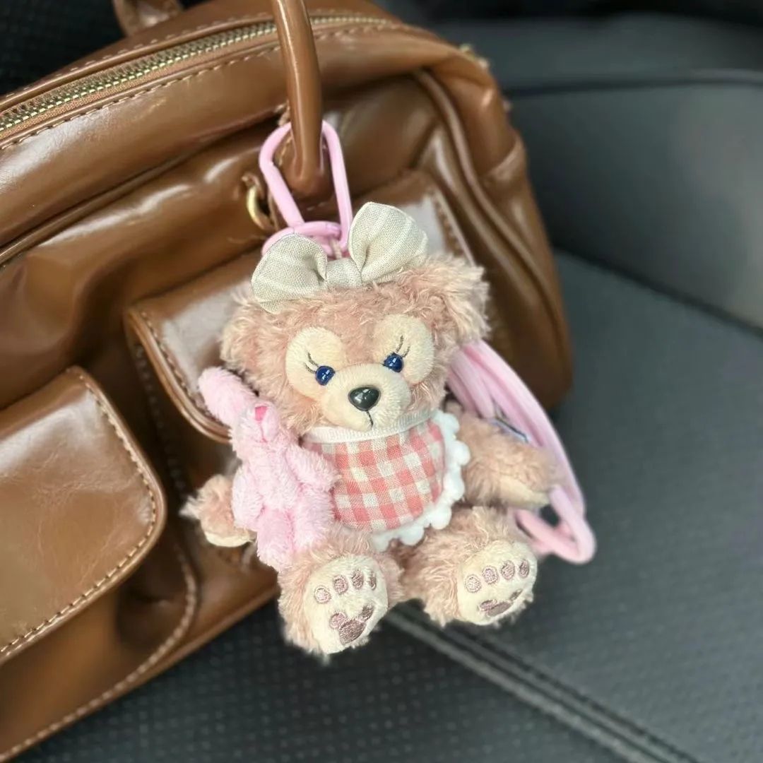 Adorable Bunny Plush Keychain – Pink Fluffy  Doll Charm