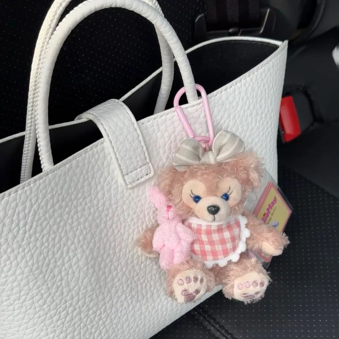 Adorable Bunny Plush Keychain – Pink Fluffy  Doll Charm