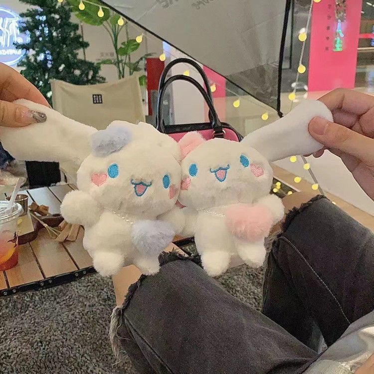 Adorable Cinnamoroll Plush Keychain – Fluffy Bag & Key Pendant