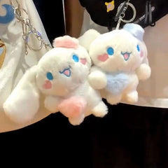 Adorable Cinnamoroll Plush Keychain – Fluffy Bag & Key Pendant