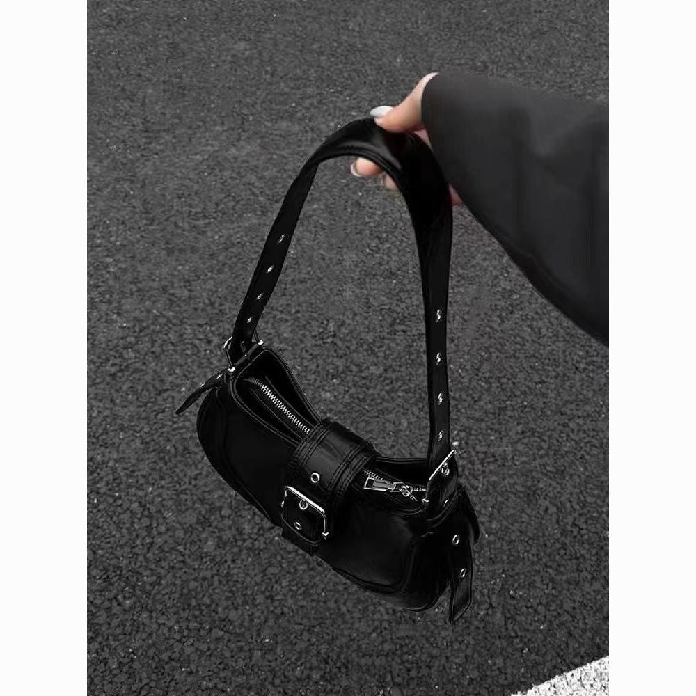 Korean Retro Biker Underarm Bag –  Trendy Shoulder & Crossbody