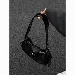 Korean Retro Biker Underarm Bag –  Trendy Shoulder & Crossbody