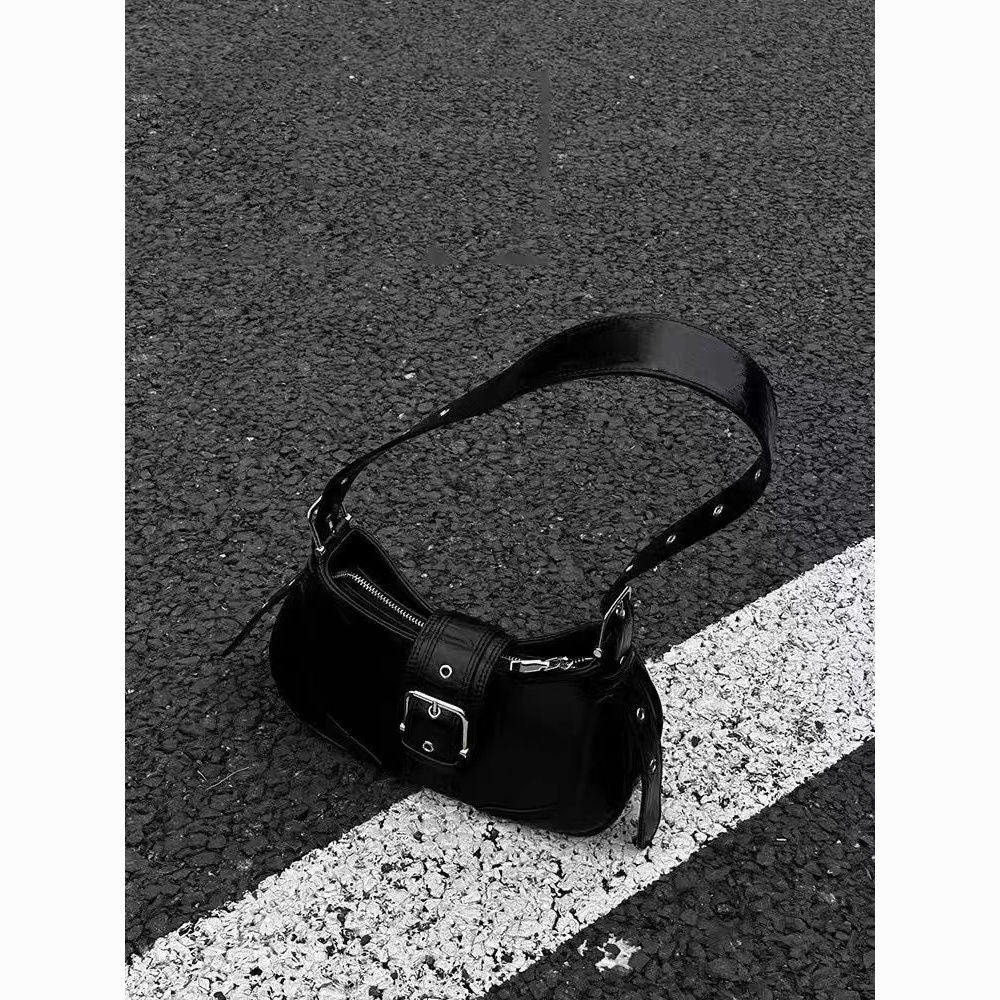 Korean Retro Biker Underarm Bag –  Trendy Shoulder & Crossbody
