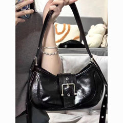 Korean Retro Biker Underarm Bag –  Trendy Shoulder & Crossbody