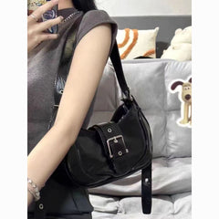 Korean Retro Biker Underarm Bag –  Trendy Shoulder & Crossbody